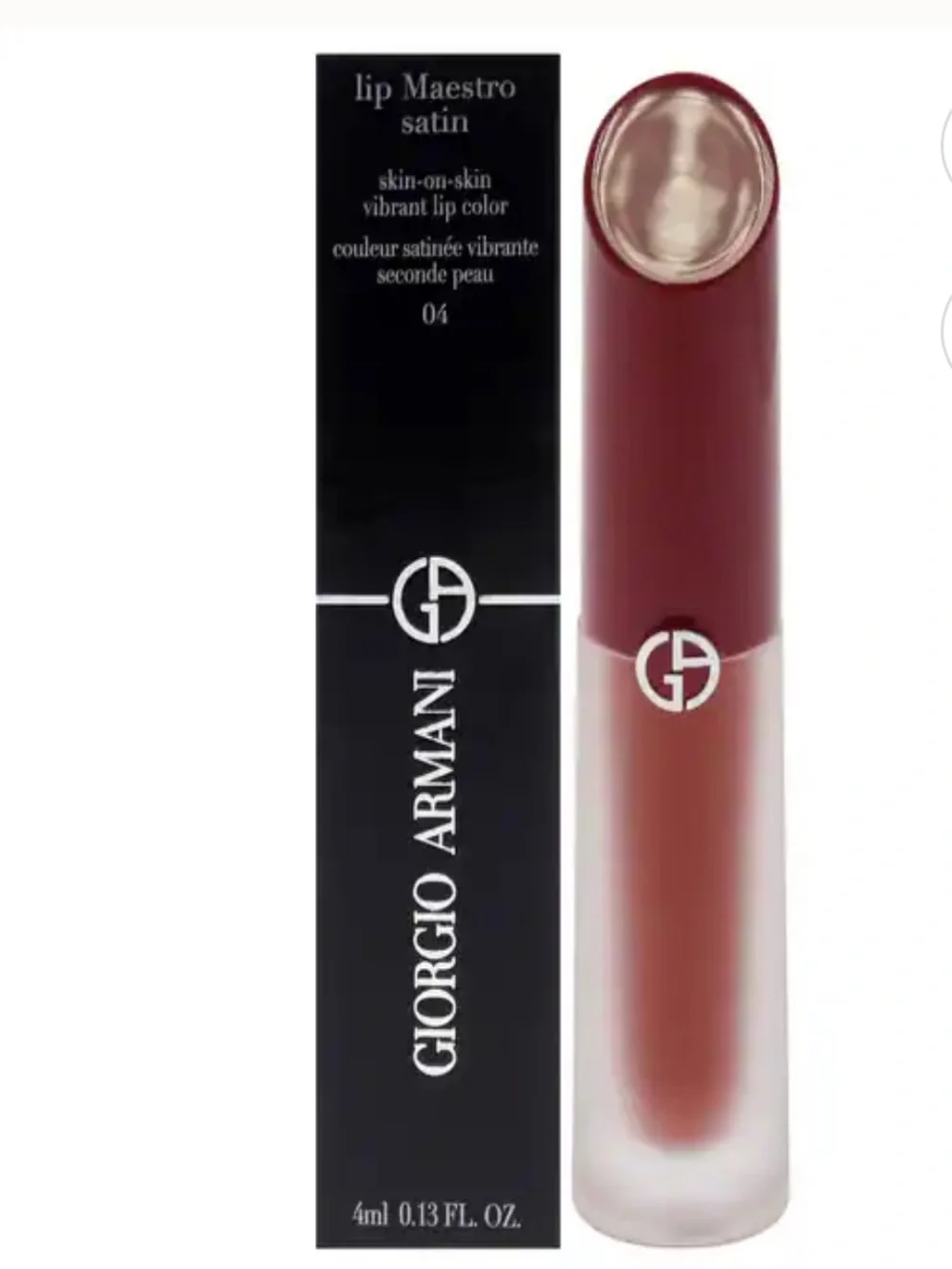Giorgio Armani Lip Maestro Satin Skin-on-skin vibrant lip color 04 Live Concert